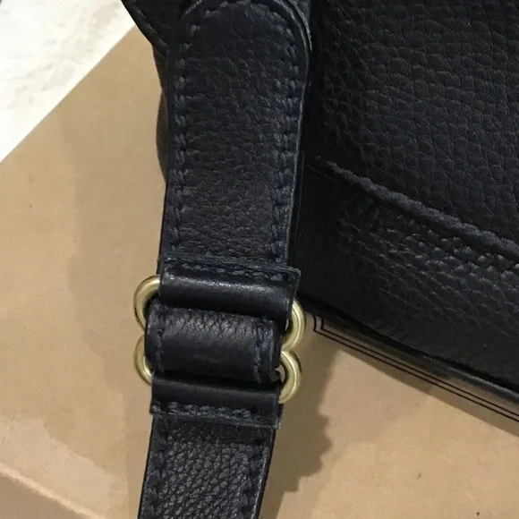 VTG Coach Sonoma Black Flap Crossbody Bag 90s Pebbled Leather Classic City - Picture 4 of 14